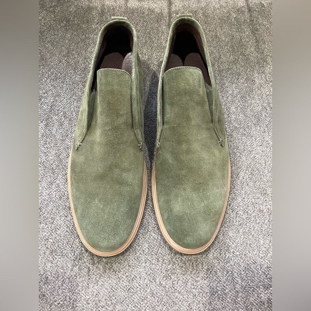 Peter Millar Excursionist Chukka Men's Green Suede Slip-On Shoes Size 12
